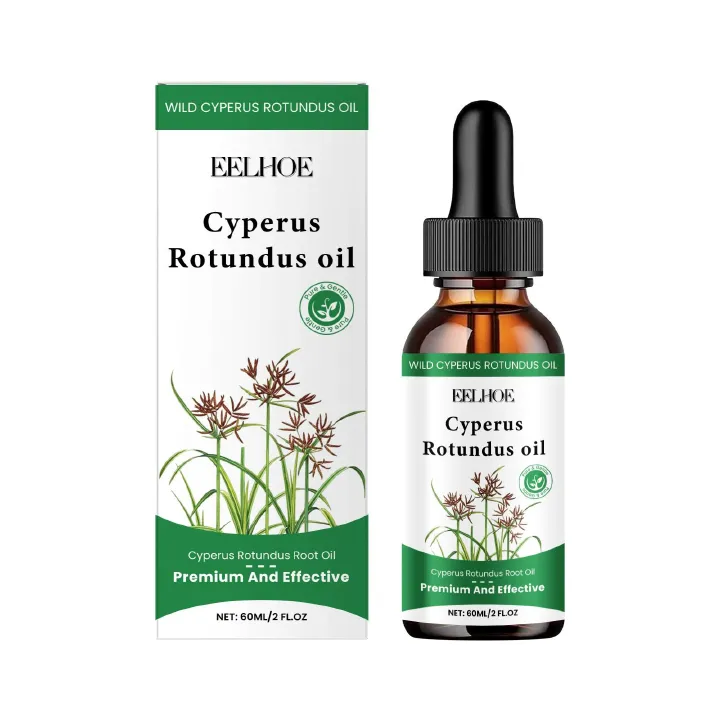 Cyperus Rotundus Oil for Hair Removal, Reducing Body Hair Growth,Smooth Skin, 60ml Cyprus Oil with Dropper for All Skin Types