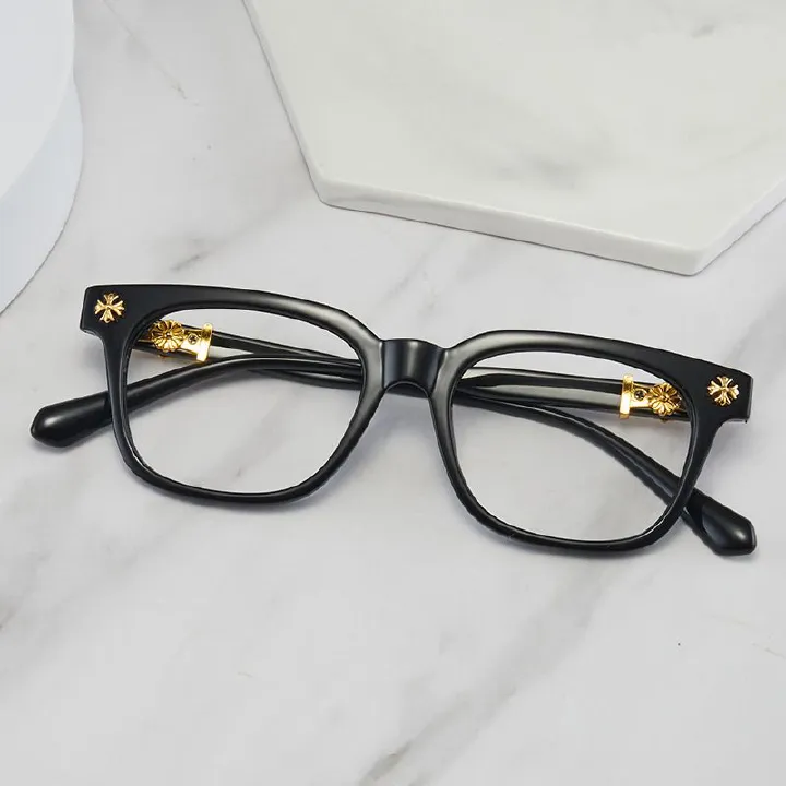 Trendy Chrome Glasses Fashion Eyewear Frame Glasses Hip Hop Glasses For Gift