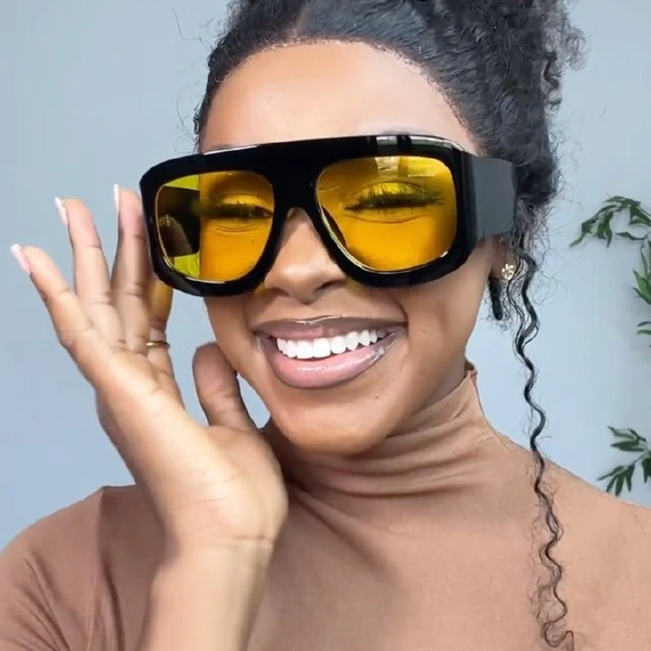 Large Frame Square Sunglasses European And American Sunglasses Fashion Trend Sunscreen Sunglasses Advanced Sense Catwalk