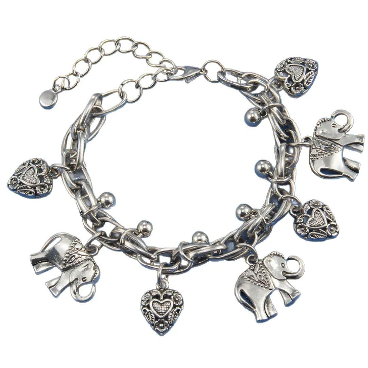 Metal Retro Chain Buckle Foot Chain Alloy Elephant Engraved Elephant Foot Chain