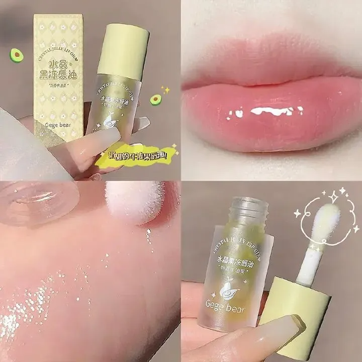 1PC Crystal Jelly Lip Oil Hydrating Plumping Lip Gloss Coat For Cute Makeup Lipsticks Tinted Clear Serum Fruit Lip Balm Cosmetics