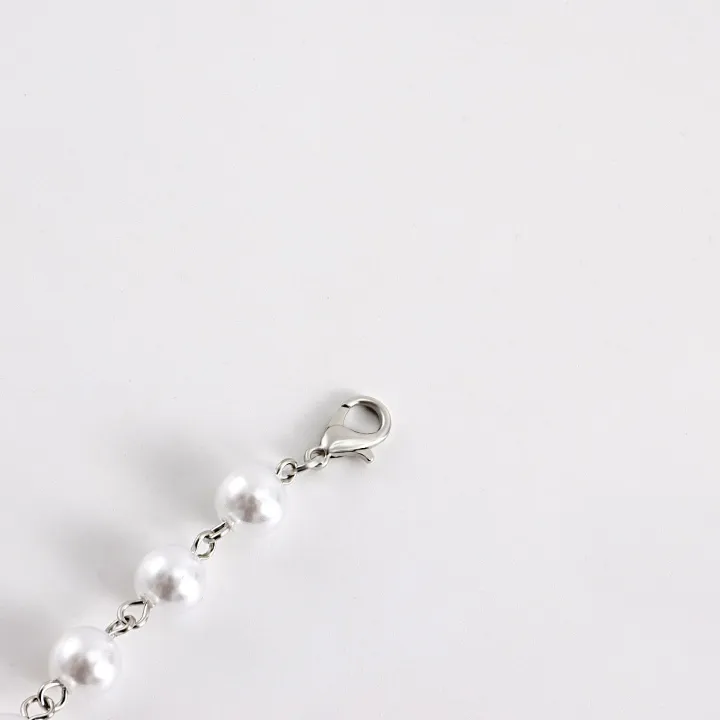 Double-Layer High-Gloss Pearl Tassel Cross Star Cross Necklace For Women