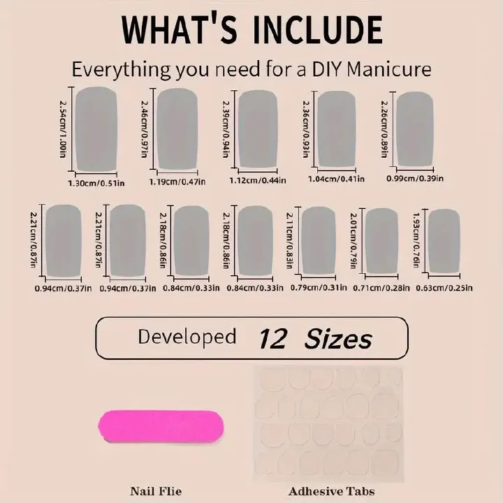 NEW 24pcs Wearable Fake Nails Color Change Reusable Stick On Nails Press on Full Cover False Nail Tips with Jelly Stickers Makeup Accessories