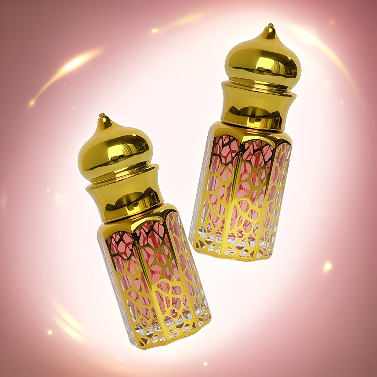 [Desert Princess Private Collection Fragrance] Middle Eastern Saudi Dubai Arabic Style Oriental Alcohol-Free Rollerball Women'S Perfume | with Orchid Vanilla Scent | Exquisite Design to Carry Around