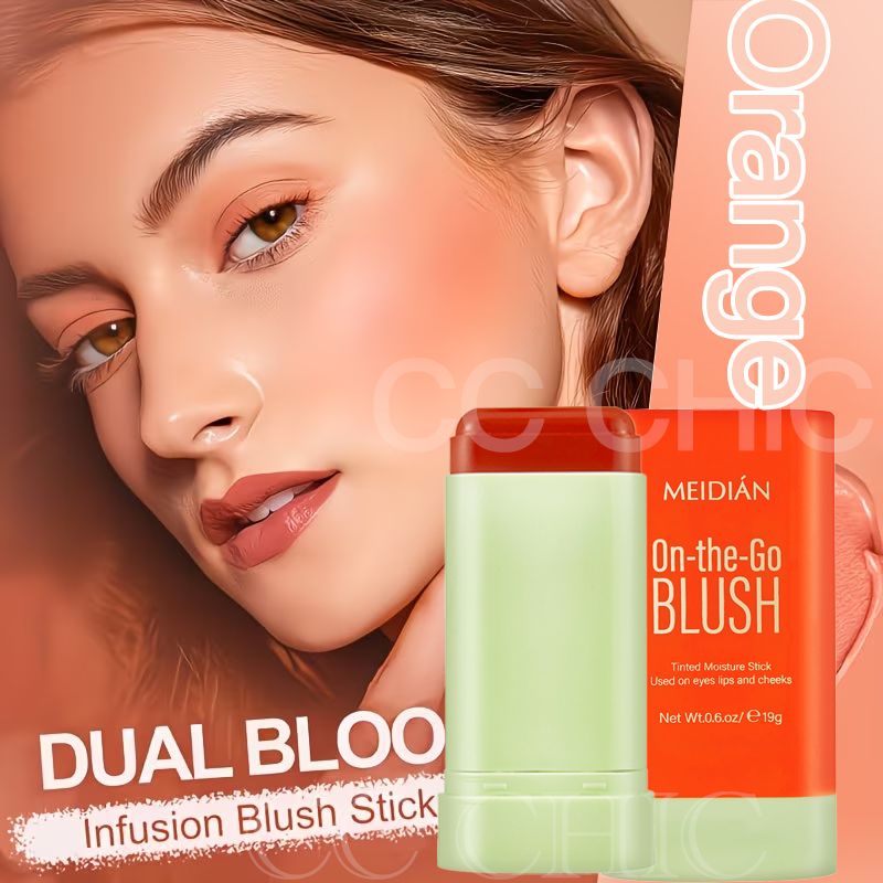 1PC Dotted Blush Stick Natural Nude Contour Brightening Complexion Blush Blush 19g