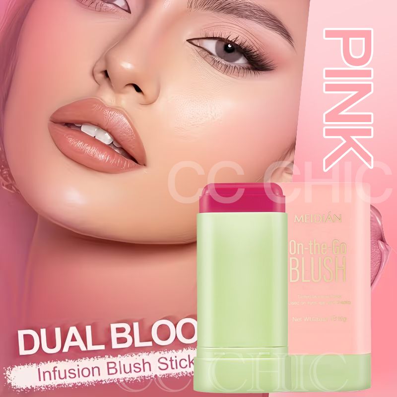 1PC Dotted Blush Stick Natural Nude Contour Brightening Complexion Blush Blush 19g