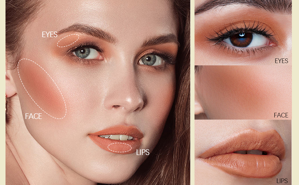 1PC Dotted Blush Stick Natural Nude Contour Brightening Complexion Blush Blush 19g