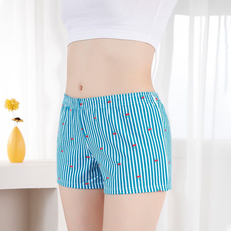 Women's underwear cotton breathable loose-fitting boxer shorts girls casual plus size four corner shorts girls personalized Boxers pants ladies homewear shorts pajama pants（choose one size larger）