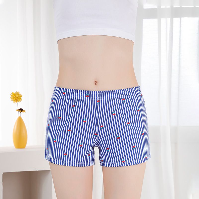 Women's underwear cotton breathable loose-fitting boxer shorts girls casual plus size four corner shorts girls personalized Boxers pants ladies homewear shorts pajama pants（choose one size larger）