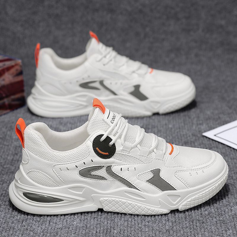 YSNB Men's sports shoes new mesh splicing pops shoes breathable Non-slip And Wear Shoes thick bottom teenage sports shoes Korean Version Comfortable Running Forrest Gump Shoes