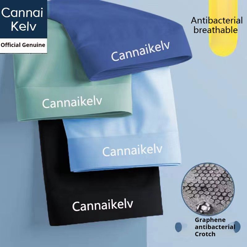 4PCS Ice silk men's underwear men's boxer Briefs summer double crotch breathable comfortable solid color four corner shorts summer thin Styles mid-waist Antibacterial Breathable boxer shorts