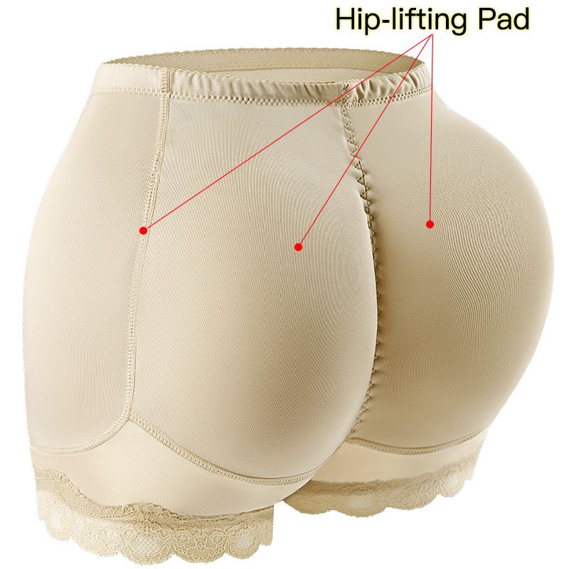Women's Hip Lift Pants Hip Enhancer Fake Ass Hip Butt Lifter Shapers Panties Plus Size Underwear Enhancer PantiesLace Trimmed Panties with Hip PadsLace edge with buttock pads flat angle body Shapers
