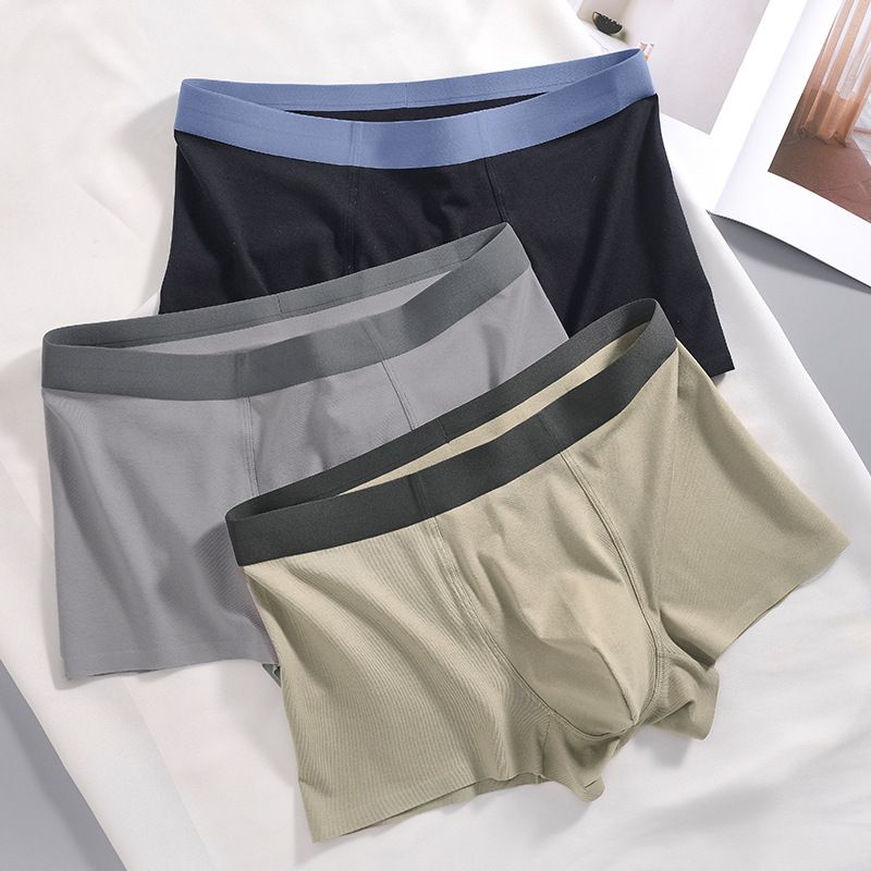 MILAN 3PC New Arrival High Quality Men's Underwear Cotton Non-marking Men's Boxer Panties Cotton Large Size Men's Boxer Underwear Trend Antibacterial Breathable and sexy Male Panties Plus Size L-4XL
