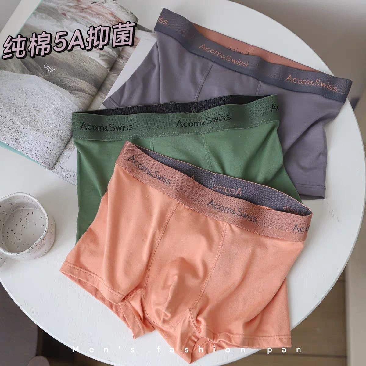 3PC( Size L-6XL) Men cotton Underwear Men’s Breathable Underwear Fashion Underwear Boxer Briefs boy short s men clothes Boxer Briefs Men Underpant Man Underwear Plus Size ﻿