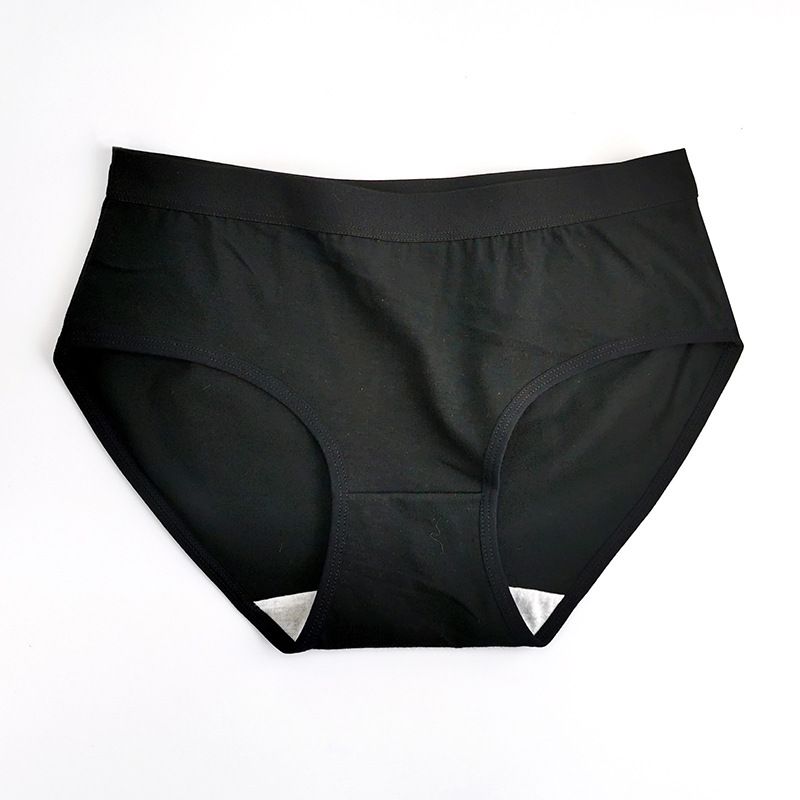 4PC Women's cotton panties summer thin solid color mid-waist hipster panties students triangle panties Cotton Crotch Large Size Hip Raise  Ladies Panties