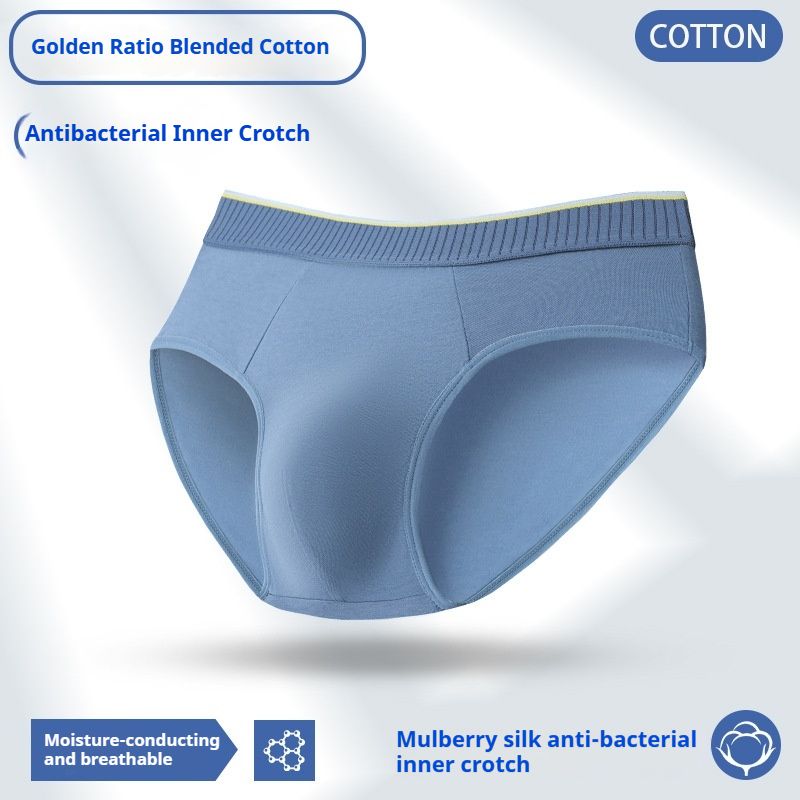 3Pack Men's Underpants 5A Antibacterial Triangle Underpants Men's Three-dimensional Wide Waistband Breathable Antibacterial Underpants Breathable Fast Drying