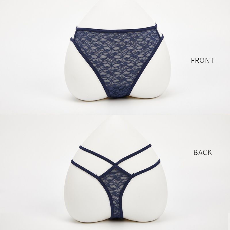 5PC New arrival Women's lace underwear low-rise panties solid color thong women's temptation non-marking fitness thong low waist spaghetti strap thong Ladies fashion hollow out panties Girls translu