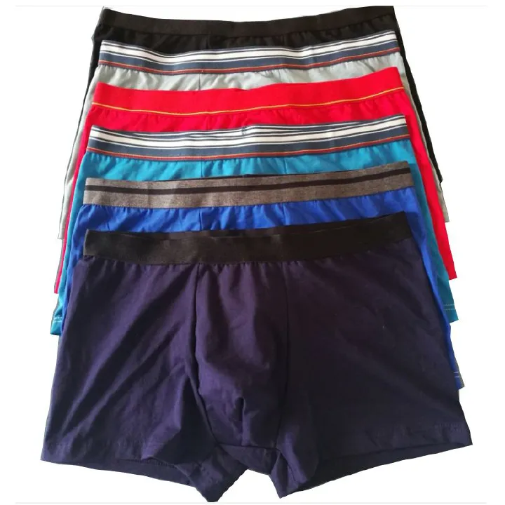 4PC Men's Cotton Underwear Cotton Solid Color Boxer Briefs Comfortable Men Boxer Panties  Men's Breathable Underwear Fashion Underwear Boxer Briefs Breathable Soft Buy a larger size than usual