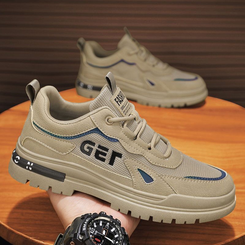 Summer Mesh Breathable Men's Non-slip Work Shoes Outdoor Hiking Shoes Casual Shoes Hiking & Trekking Running shoes sneakers Men's Work Safety Wear Breathable Sports Shoes Men's MeshLow Top Martin Boot