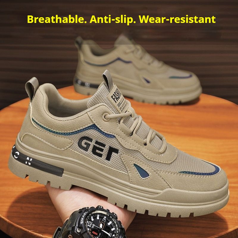 Summer Mesh Breathable Men's Non-slip Work Shoes Outdoor Hiking Shoes Casual Shoes Hiking & Trekking Running shoes sneakers Men's Work Safety Wear Breathable Sports Shoes Men's MeshLow Top Martin Boot