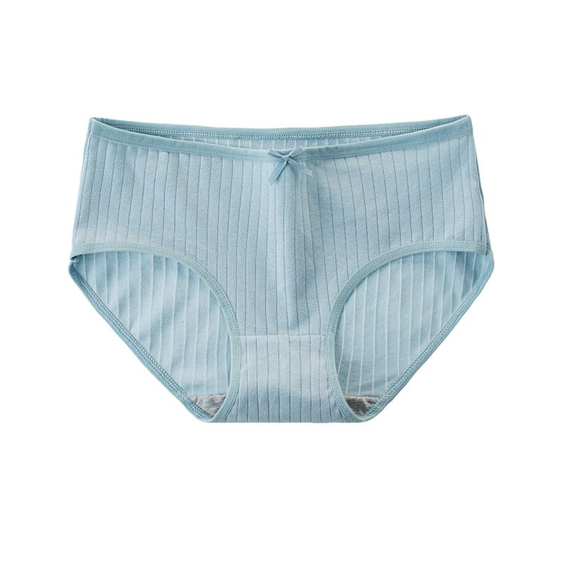 4PC Women's panties summer thin panties cotton antibacterial crotch medium-low waist breathable large size panties women's cotton panties plain wrapped buttock panties