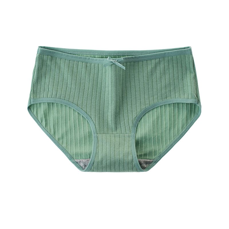 4PC Women's panties summer thin panties cotton antibacterial crotch medium-low waist breathable large size panties women's cotton panties plain wrapped buttock panties