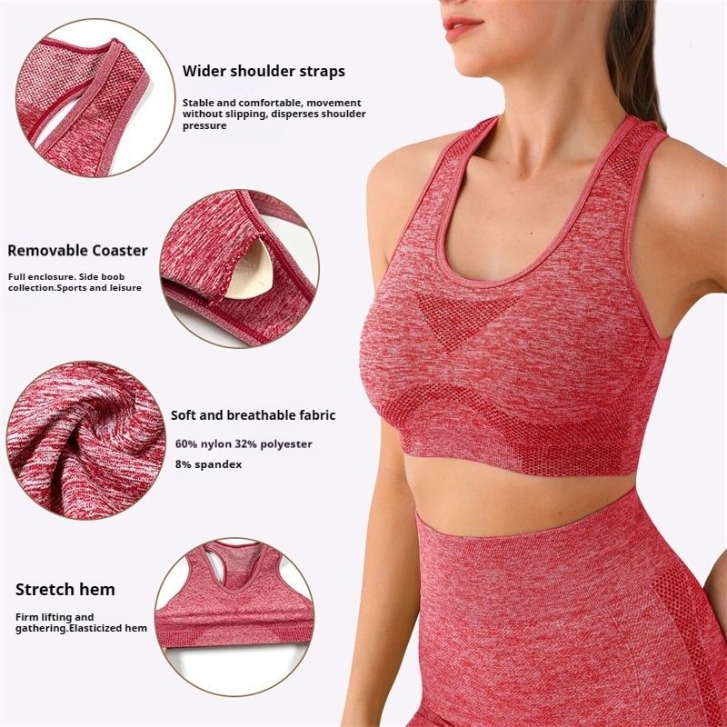 2pc/Set Foreign trade fitness plus size exercise tank top set high waisted hip lift body peach buttocks exercise yoga shorts Girl's Gym Yoga Home Yoga Sports Suit