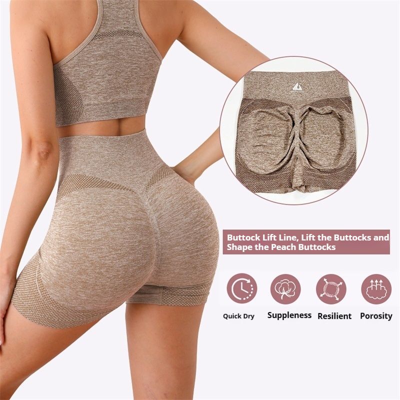 2pc/Set Foreign trade fitness plus size exercise tank top set high waisted hip lift body peach buttocks exercise yoga shorts Girl's Gym Yoga Home Yoga Sports Suit