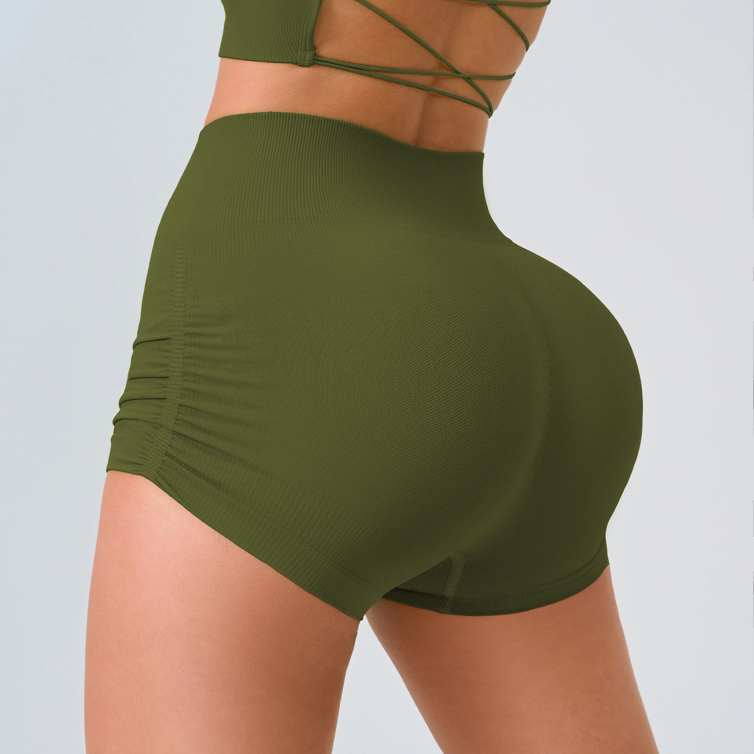 Drawstring Yoga Pants Women's High Waist Peach Butt Quick Dry Skinny Yoga Pants Running Fitness Pants Threaded Solid Color Sweatpants Women's Boxers Shaping Hip Panties Women's Belted Barbie Pants Yog