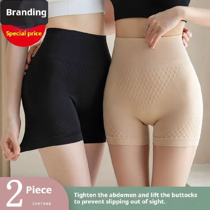 2PC Women High Waist Trainer Body Shaper Panties Tummy Belly Control Body Slimming Control Shapewear Lingerie ladies tummy tuck buttock lifting seamless underwear High Waist Boxer Briefs Tummy Control