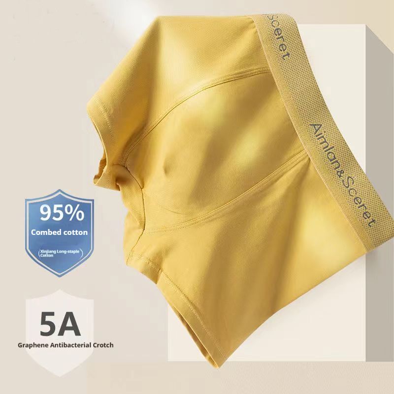 4PC L-6XL Cotton men's underwear men's cotton plus size graphene anti-bacterial crotch plus fat and large boxer briefs Breathable Soft Large Size Men's Boxer Underwear Comfortable Men Boxer Panties
