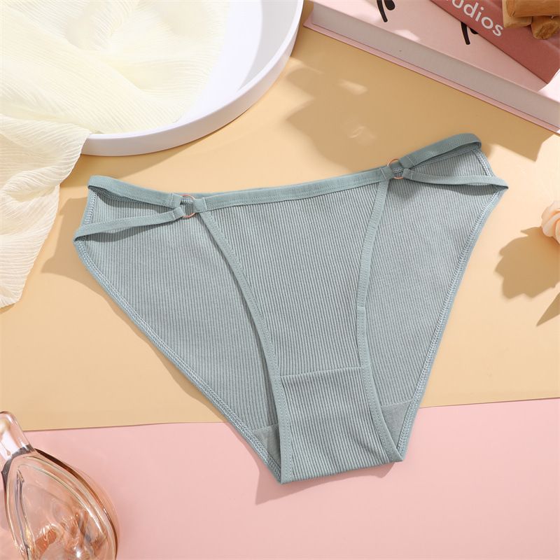 4PC New Arrival Women's Cotton Underwear Comfortable Cotton Fashion Bikini Panties Circle Splicing Hollow Solid Colour Low Waisted Women's Briefs