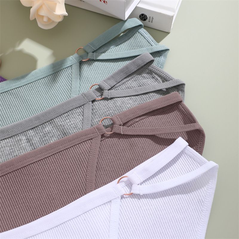 4PC New Arrival Women's Cotton Underwear Comfortable Cotton Fashion Bikini Panties Circle Splicing Hollow Solid Colour Low Waisted Women's Briefs