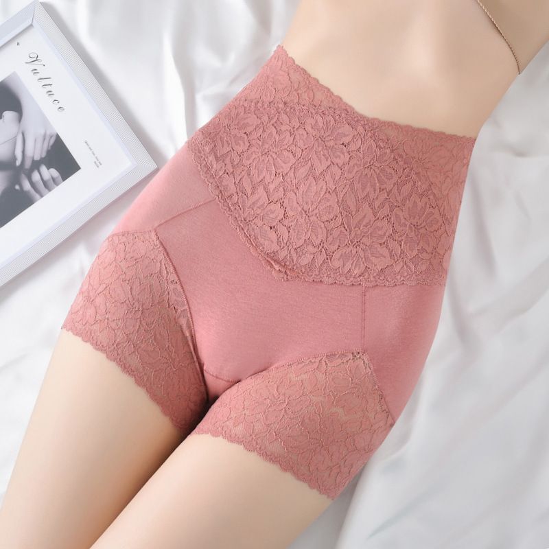 2PC Safety Short Pants Women Seamless Underwear Sexy Lace Shorts with High Waist Panties Shorts Hot Pants Shorty Cotton Boyshort