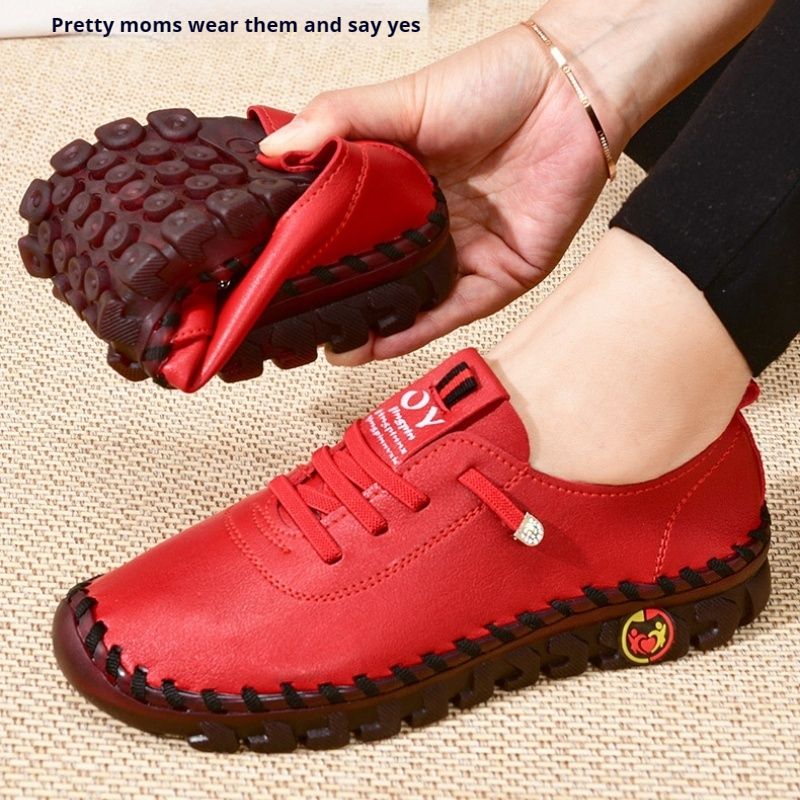 Size36-44 hand-stitched women's casual shoes High Quality ladies loafers microfiber leather upper oxfords soft sole flat single shoes casual shoes Women Leather Flats Shoes Woman Casual Non-Slip Shoes