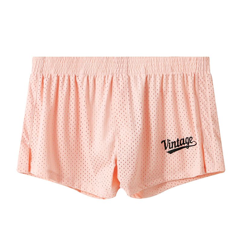 3PC Ice silk mesh men's underwear summer lightweight breathable boxer briefs breathable mesh ultra-thin quick-drying sports shorts loose breathable youth shorts homewear pajama pants