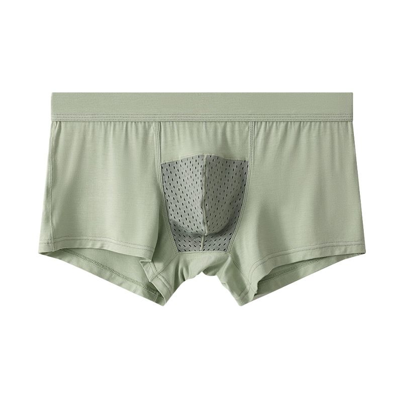 3PC Bamboo fiber men's underwear breathable mesh U convex capsule pocket youth sexy underwear breathable and comfortable men's boxer briefs plus size men's underwear sports shorts
