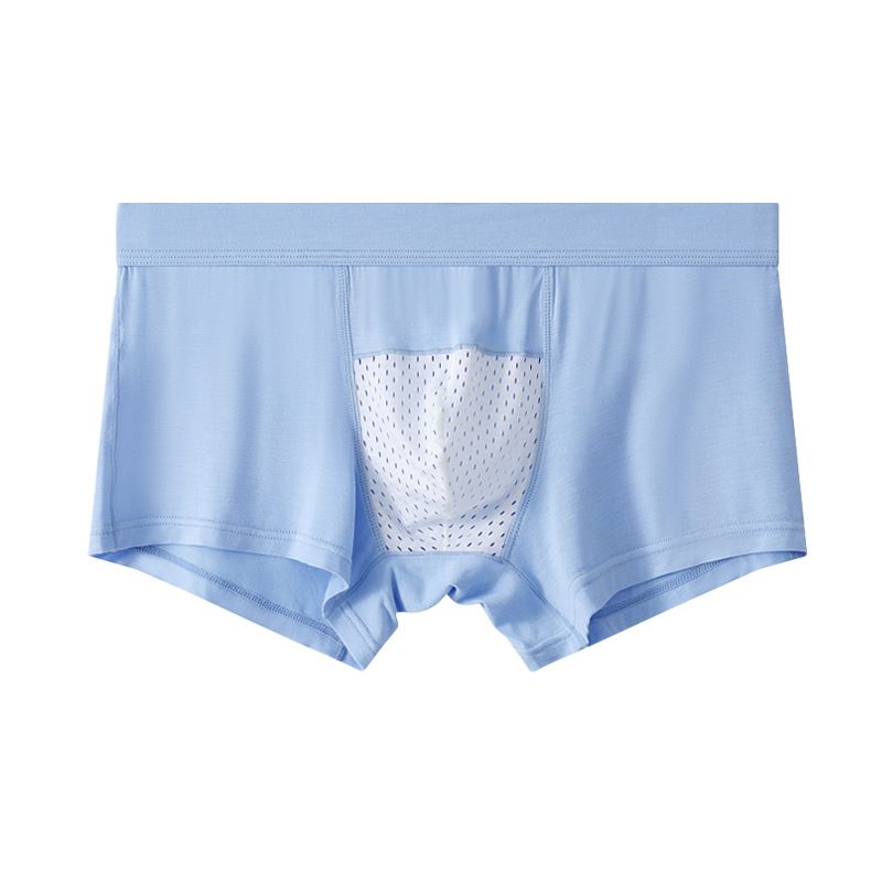 3PC Bamboo fiber men's underwear breathable mesh U convex capsule pocket youth sexy underwear breathable and comfortable men's boxer briefs plus size men's underwear sports shorts
