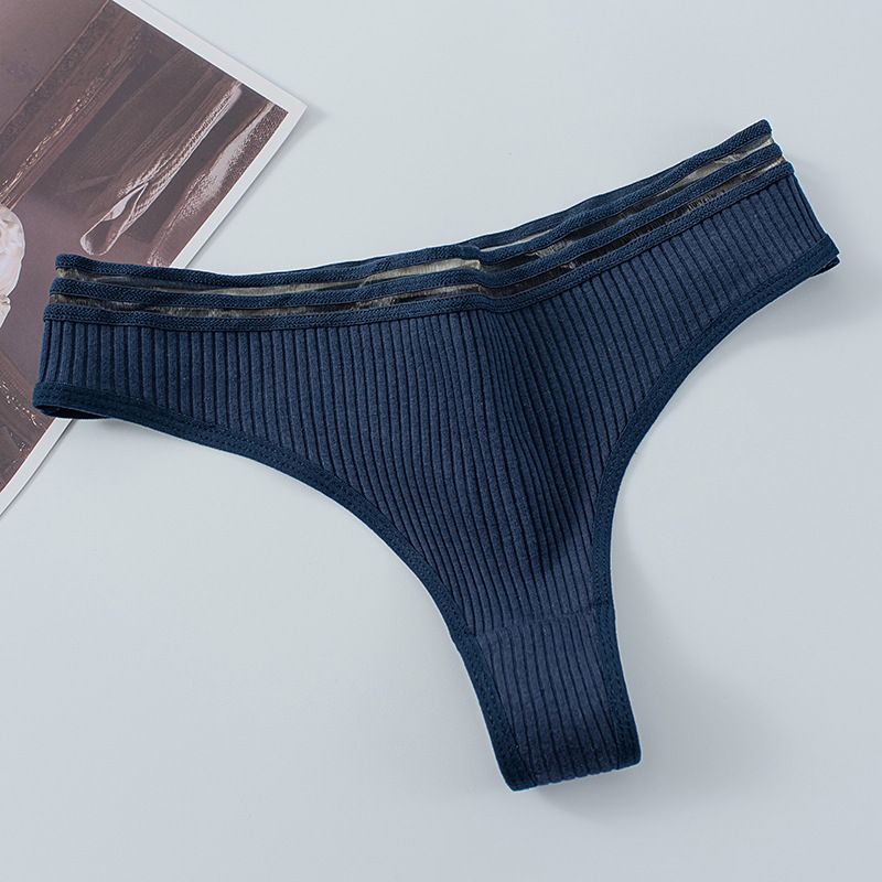 5PC New arrival Women's Cotton Panties Sexy Breathable Cotton Low Waisted Women's Triangle Panties Cotton Open Crotch Thong T Pants Women's Invisible Panties