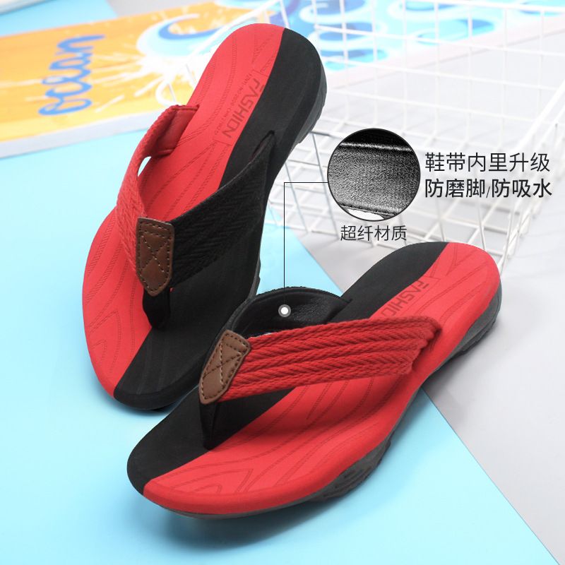 New Men's Shoes Light Flip Flops Boy Summer Slippers High Quality Beach Sandals Durable Fashion Man Non-Slip Slippers Unisex Soft Bottom flip-flops fashion outside wear clip-on slippers Boys Outer wea