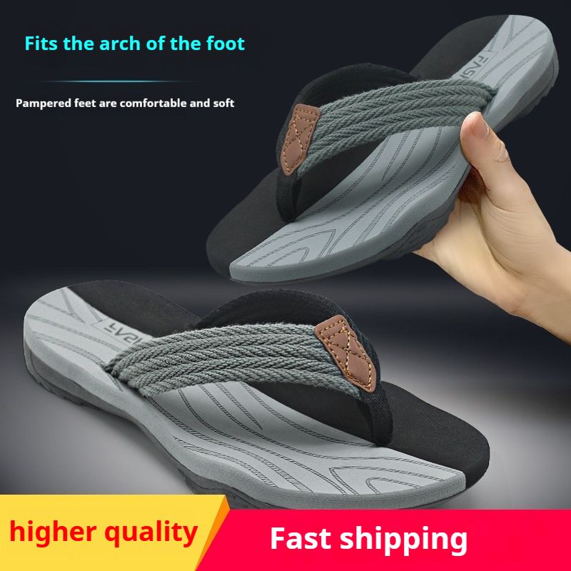 New Men's Shoes Light Flip Flops Boy Summer Slippers High Quality Beach Sandals Durable Fashion Man Non-Slip Slippers Unisex Soft Bottom flip-flops fashion outside wear clip-on slippers Boys Outer wea