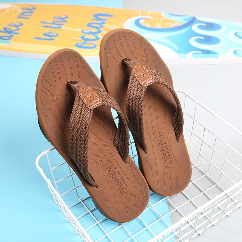 New Men's Shoes Light Flip Flops Boy Summer Slippers High Quality Beach Sandals Durable Fashion Man Non-Slip Slippers Unisex Soft Bottom flip-flops fashion outside wear clip-on slippers Boys Outer wea