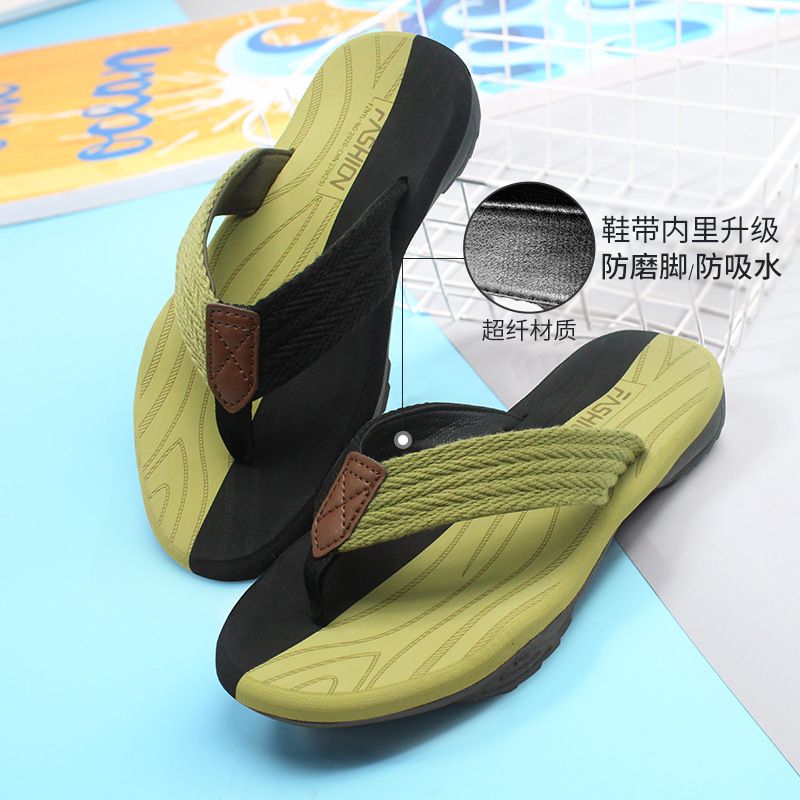 New Men's Shoes Light Flip Flops Boy Summer Slippers High Quality Beach Sandals Durable Fashion Man Non-Slip Slippers Unisex Soft Bottom flip-flops fashion outside wear clip-on slippers Boys Outer wea