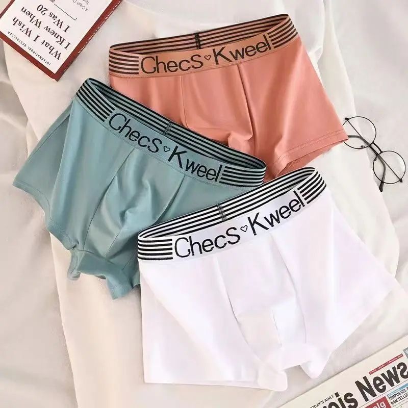 3Pcs Boxer Shorts Men's Underwear Sexy Panties Cotton Comfortable and Soft Underpants Male Boxers U Convex Lingerie Plus Size(Recommend to Choose One Size Up) L-6XL