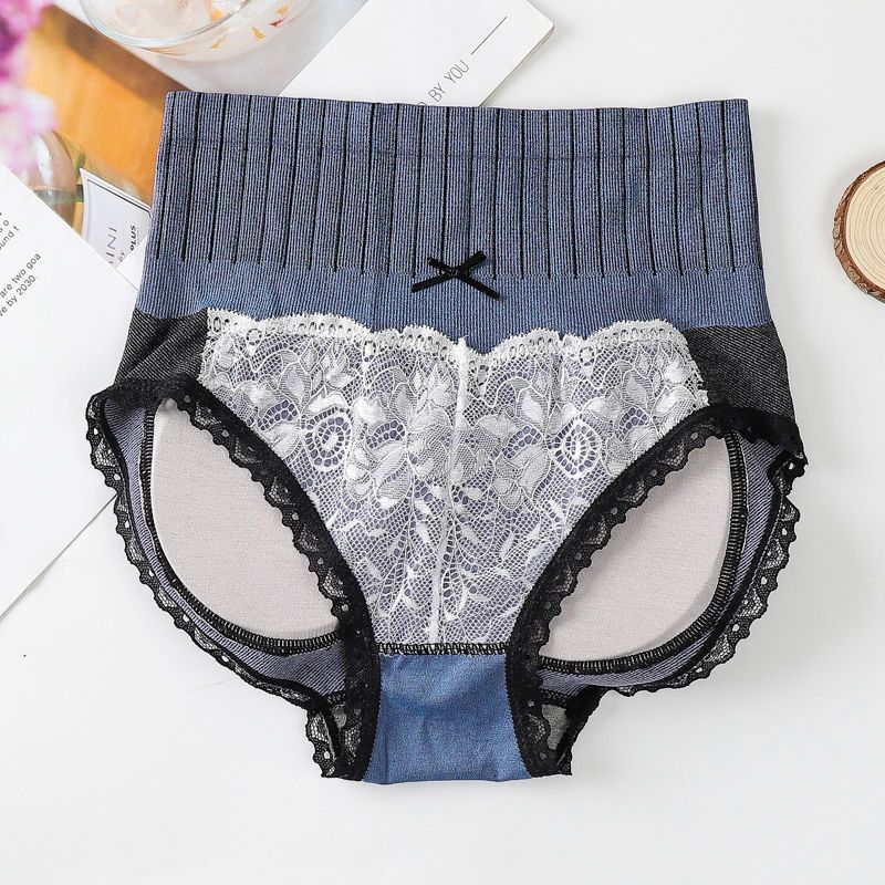 2PC Fake ass Panties High Waisted Butt Plumping Panties Padded Butt Panties Butt Lifter Shorts High Elasticity High Waist Abdomen Hip Raise Cotton Crotch Large Size Ladies Panties Buttock Hip Shaping