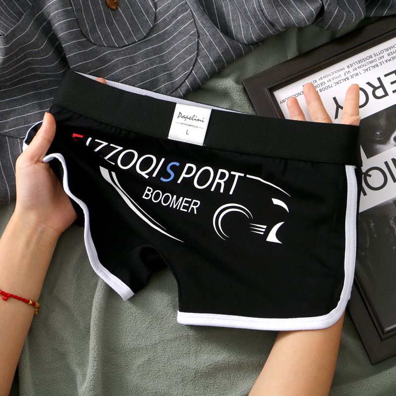 3PC Cotton Underpants Men Fashion Boyshort Pants for Young Students Breathable and Sweat-absorbent Boxers Boxershorts Men's Cotton Breathable Boxer Briefs Fashionable and Comfortable Underpant