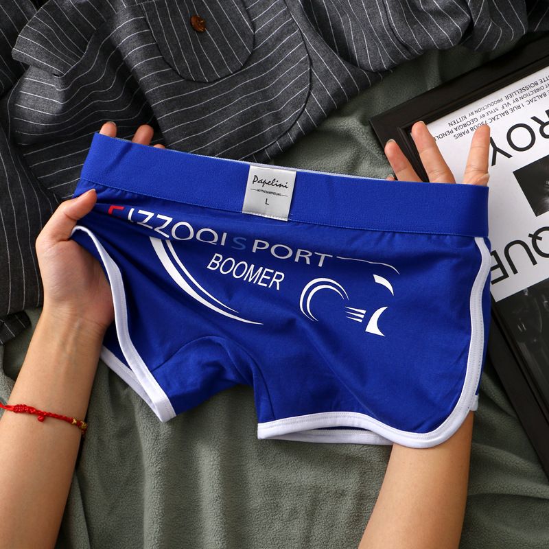 3PC Cotton Underpants Men Fashion Boyshort Pants for Young Students Breathable and Sweat-absorbent Boxers Boxershorts Men's Cotton Breathable Boxer Briefs Fashionable and Comfortable Underpant