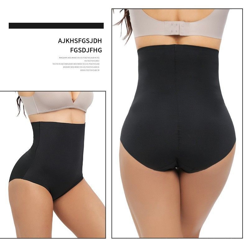 2PC Women Underwear Lingerie Slimming Tummy Control Body Shaper Women Flat Belly Sheathing Panties Control Tummy Butt Lifter High Rise Compression Underwear Corrective Briefs
