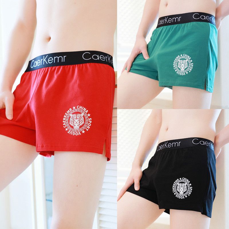 3PCS Men's cotton underwear youth trend shorts loose breathable men's underwear home wear boxer shorts Sexy Men Cotton Seamless Boxer Briefs Pouch Underwear Shorts Trunks Underpants