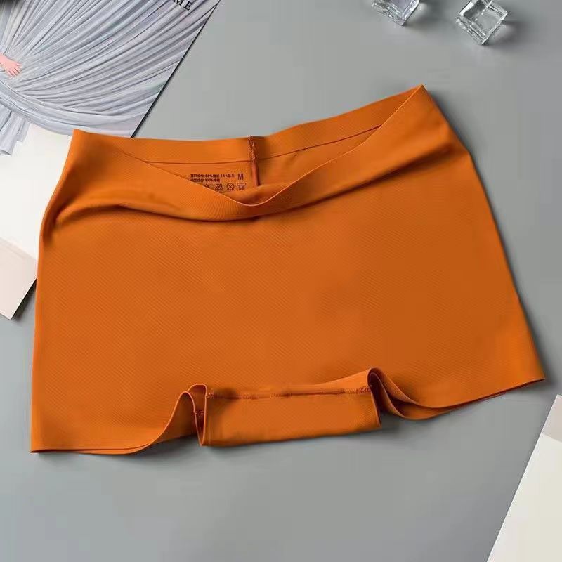 3PCS Women's Mid Waist Boyshort Ice Silk Thin Safety Pants Tummy Tucking Breathable boxer briefs Ice Silk Seamless Panties Yoga safety pant(China size,choose a larger size than usual)
